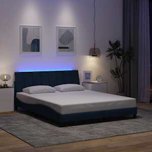 Rám postele bez matrace Hanko modrý 160 x 200 cm textil - obrázek 4