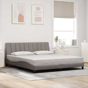 Rám postele bez matrace Hanko taupe 180 x 200 cm textil - obrázek 1