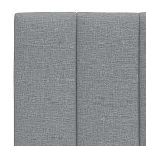 Rám postele bez matrace Hanko světle šedý 200 x 200 cm textil - obrázek 12