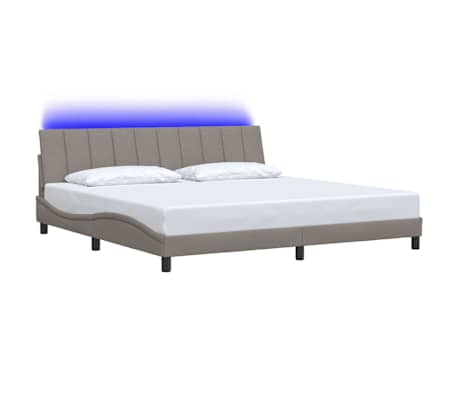 vidaXL Bettgestell ohne Matratze "Hanko" Taupe 200x200 cm Stoff