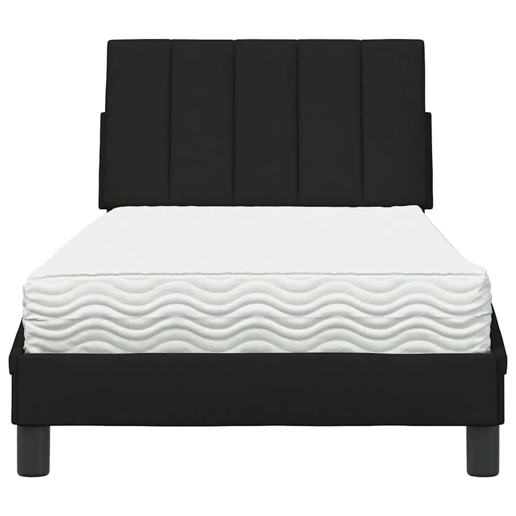 vidaXL Bed met matras "Hanko" stof zwart 80x200 cm, foto 4