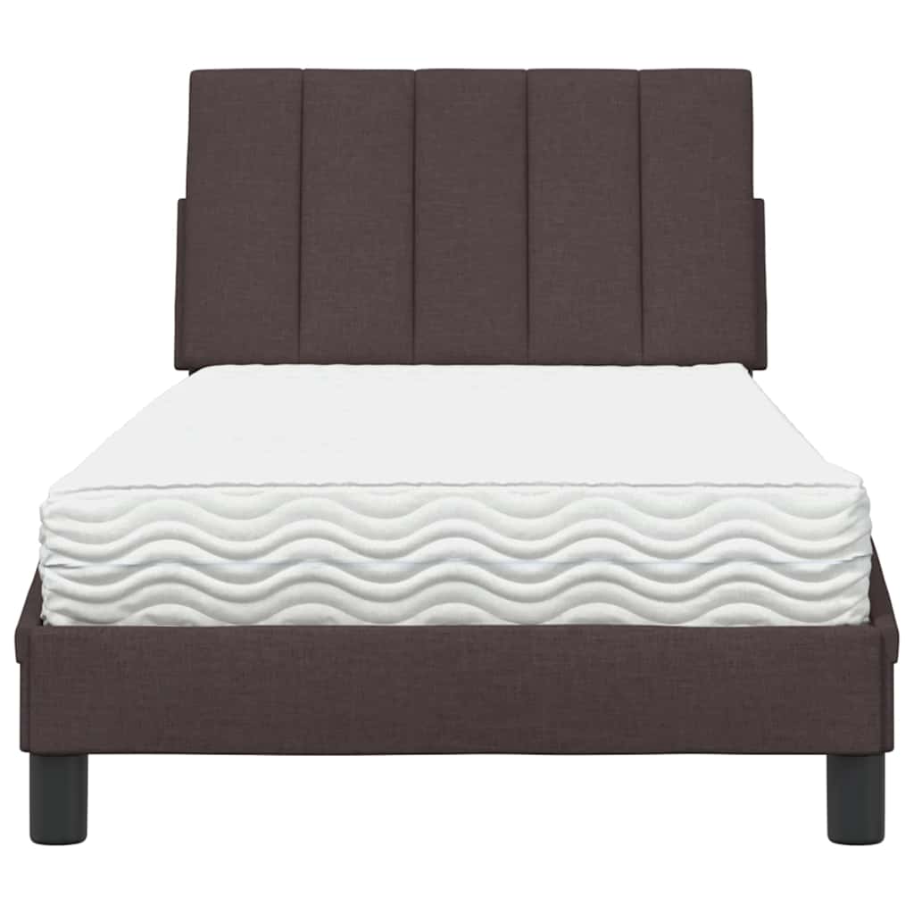 vidaXL Bed met matras "Hanko" stof donkerbruin 80x200 cm bruin, foto 4