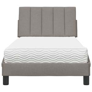 Postel s matrací Hanko taupe 80 x 200 cm textil - obrázek 5