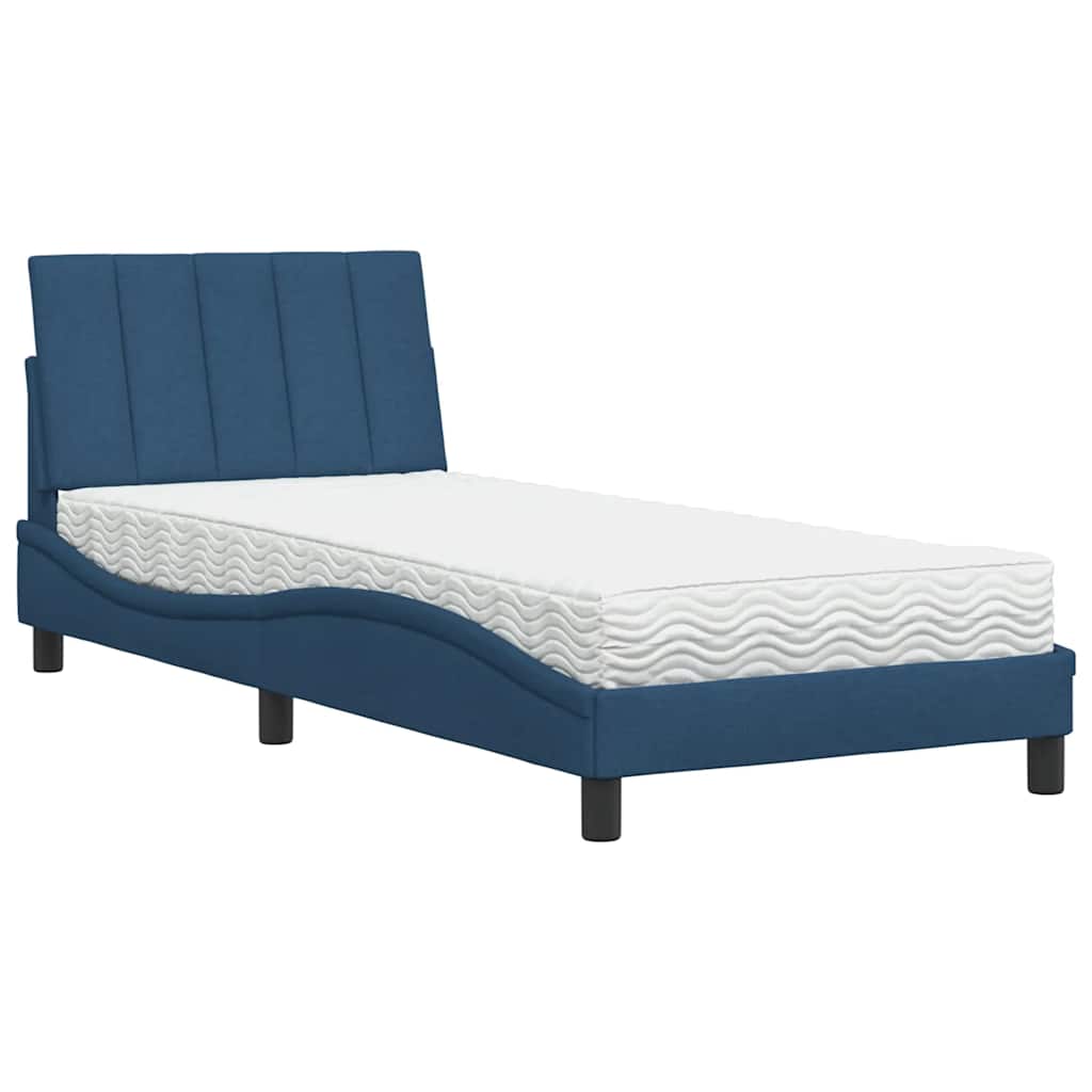 vidaXL Postel s matrací modrá 80 x 200 cm textil