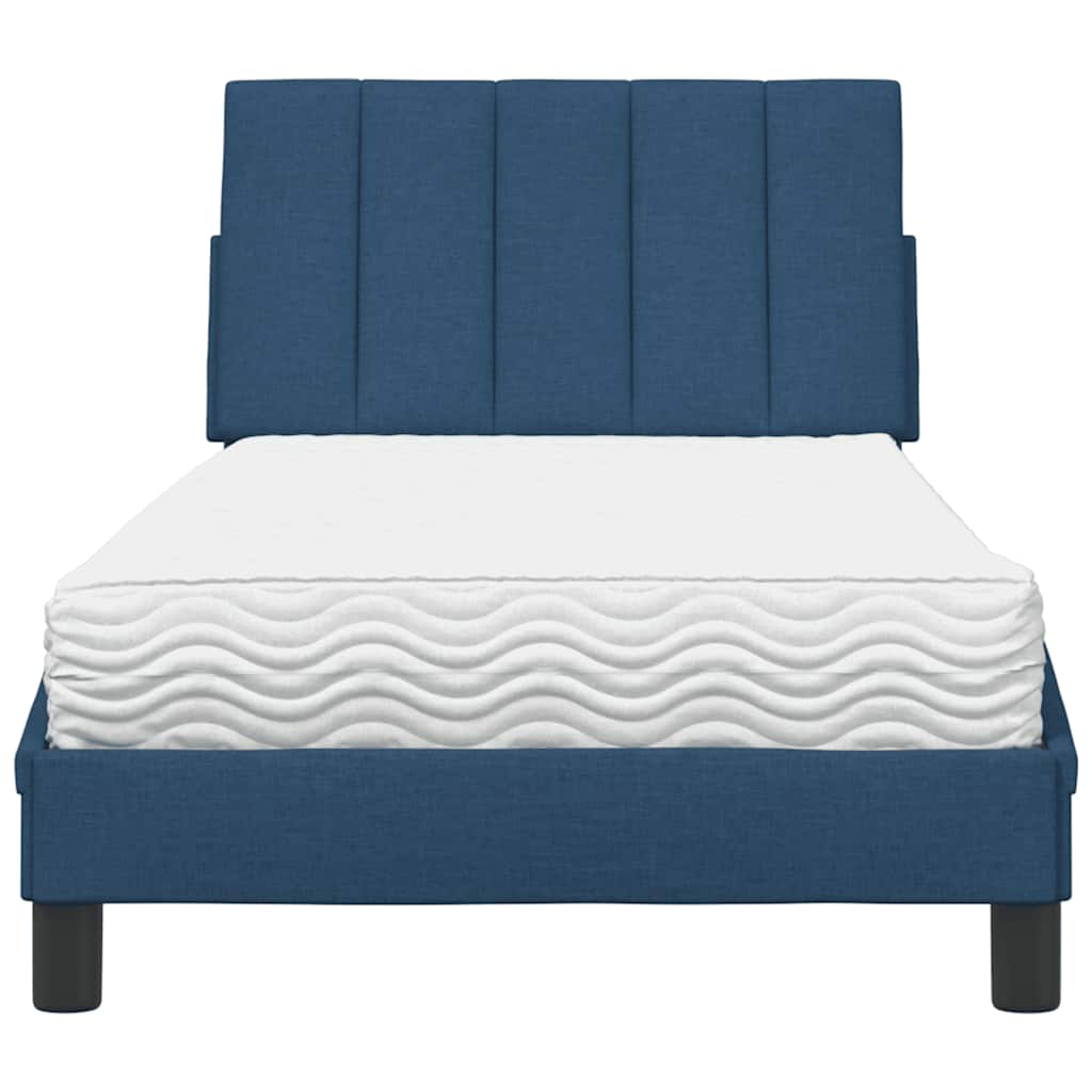 vidaXL Bed met matras "Hanko" stof blauw 80x200 cm, foto 4