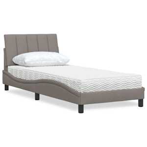 Postel s matrací Hanko taupe 90 x 190 cm textil - obrázek 1
