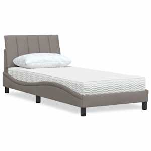 Postel s matrací Hanko taupe 90 x 200 cm textil - obrázek 1