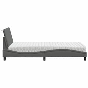 Postel s matrací Hanko tmavě šedá 100 x 200 cm textil - obrázek 6