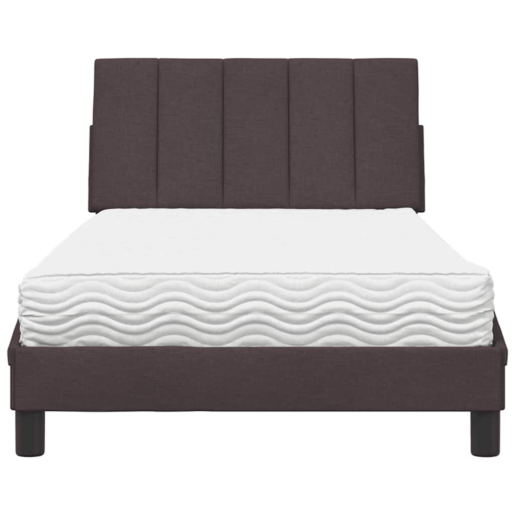 vidaXL Bed met matras "Hanko" stof donkerbruin 100x200 cm bruin, foto 4