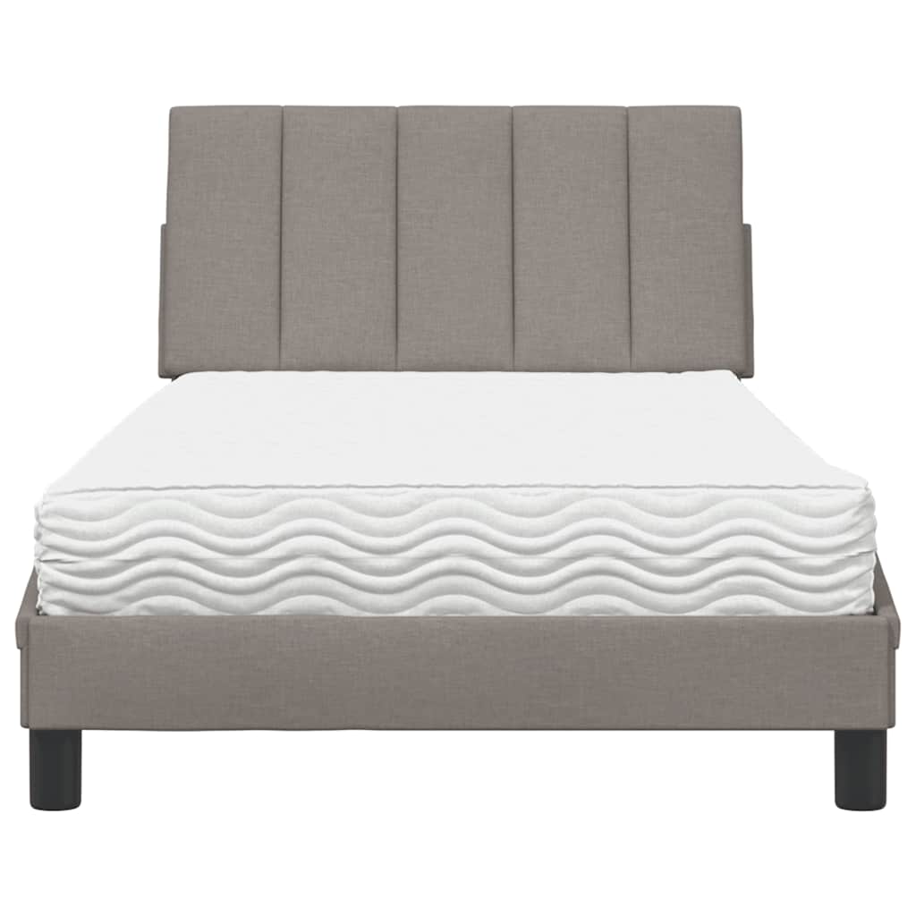 vidaXL Bed met matras "Hanko" stof taupe 100x200 cm, foto 4