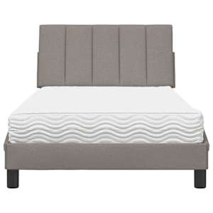 Postel s matrací Hanko taupe 100 x 200 cm textil - obrázek 5