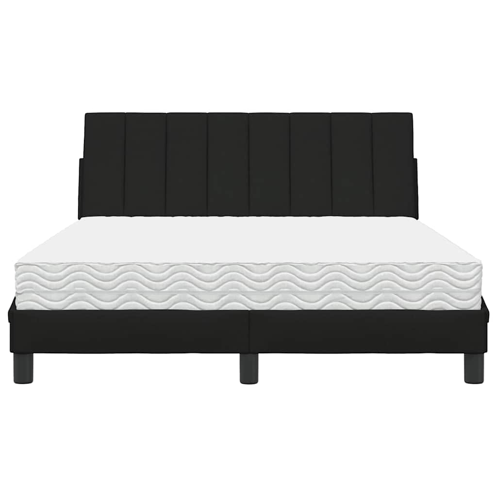 vidaXL Bed met matras "Hanko" stof zwart 120x200 cm, foto 4