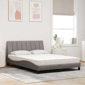 Postel s matrací Hanko taupe 120 x 200 cm textil - obrázek 3