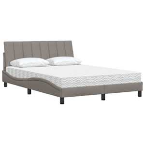 Postel s matrací Hanko taupe 120 x 200 cm textil - obrázek 4