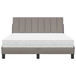 Postel s matrací Hanko taupe 140 x 190 cm textil - obrázek 5