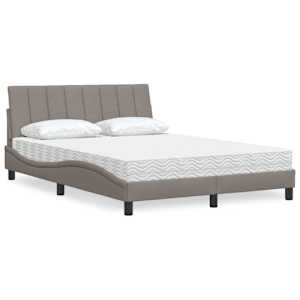 Postel s matrací Hanko taupe 140 x 190 cm textil - obrázek 1