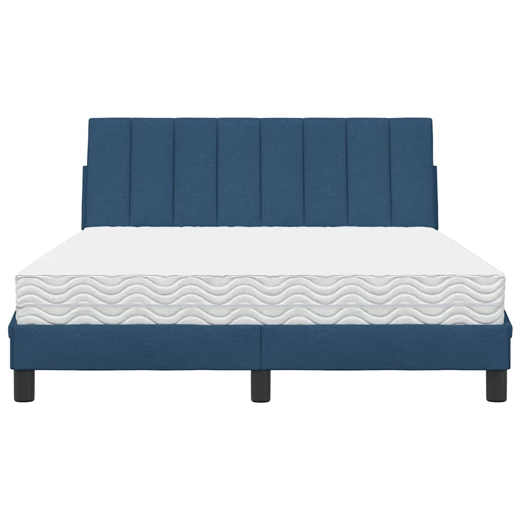 vidaXL Bed met matras "Hanko" stof blauw 140x200 cm, foto 4