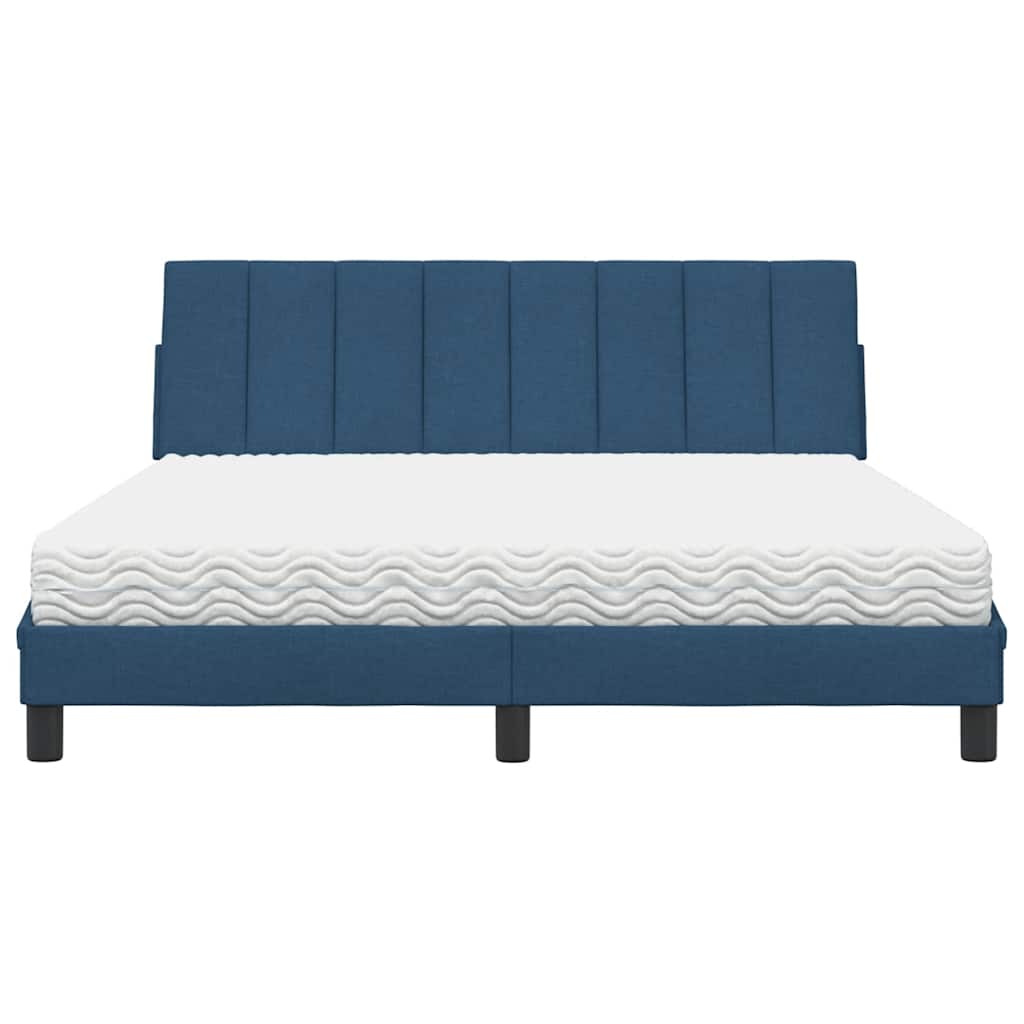 vidaXL Bed met matras "Hanko" stof blauw 160x200 cm, foto 4