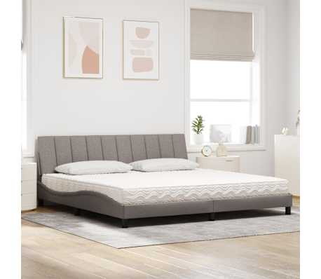 vidaXL &aacute;gy matraccal Hanko Taupe 200x200 cm sz&ouml;vet