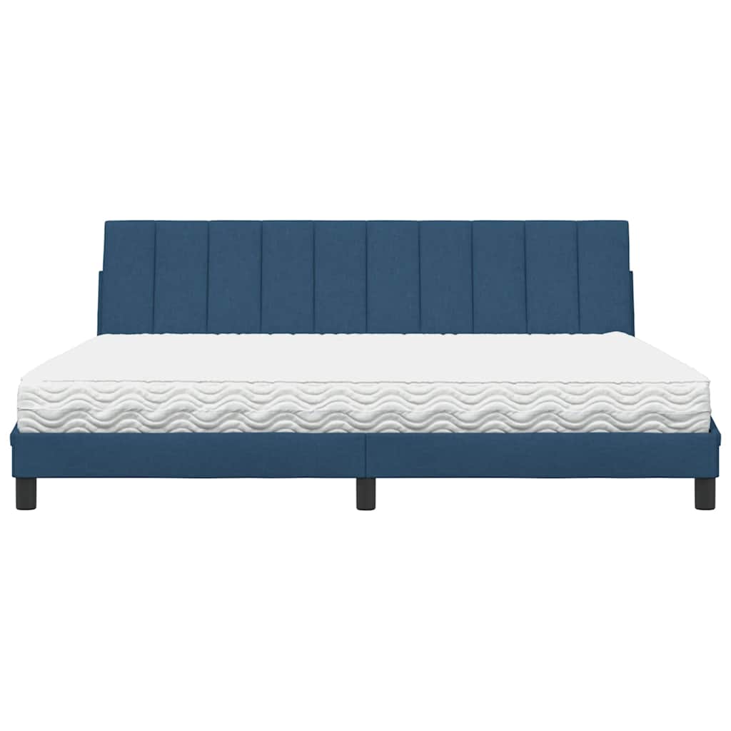 vidaXL Bed met matras "Hanko" stof blauw 200x200 cm, foto 4