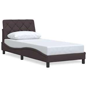 vidaXL voodiraam ilma madratsita Tumepruun 80x200 cm kangas
