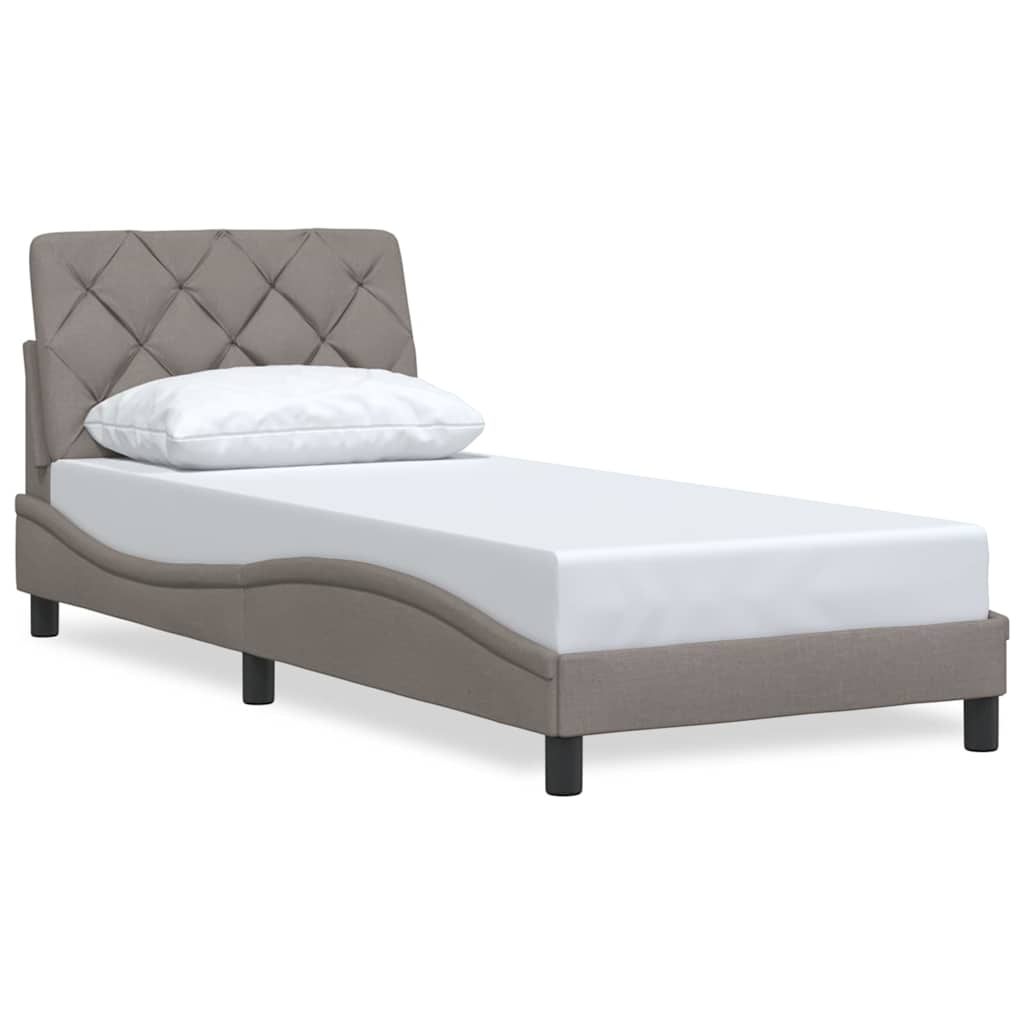 vidaXL Bedframe zonder matras 80x200 cm stof taupe, foto 3