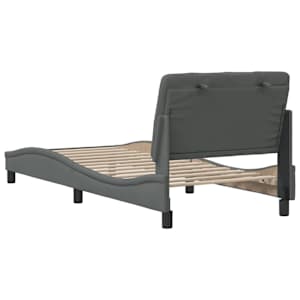 Rám postele bez matrace tmavě šedá 90 x 190 cm textil - obrázek 9