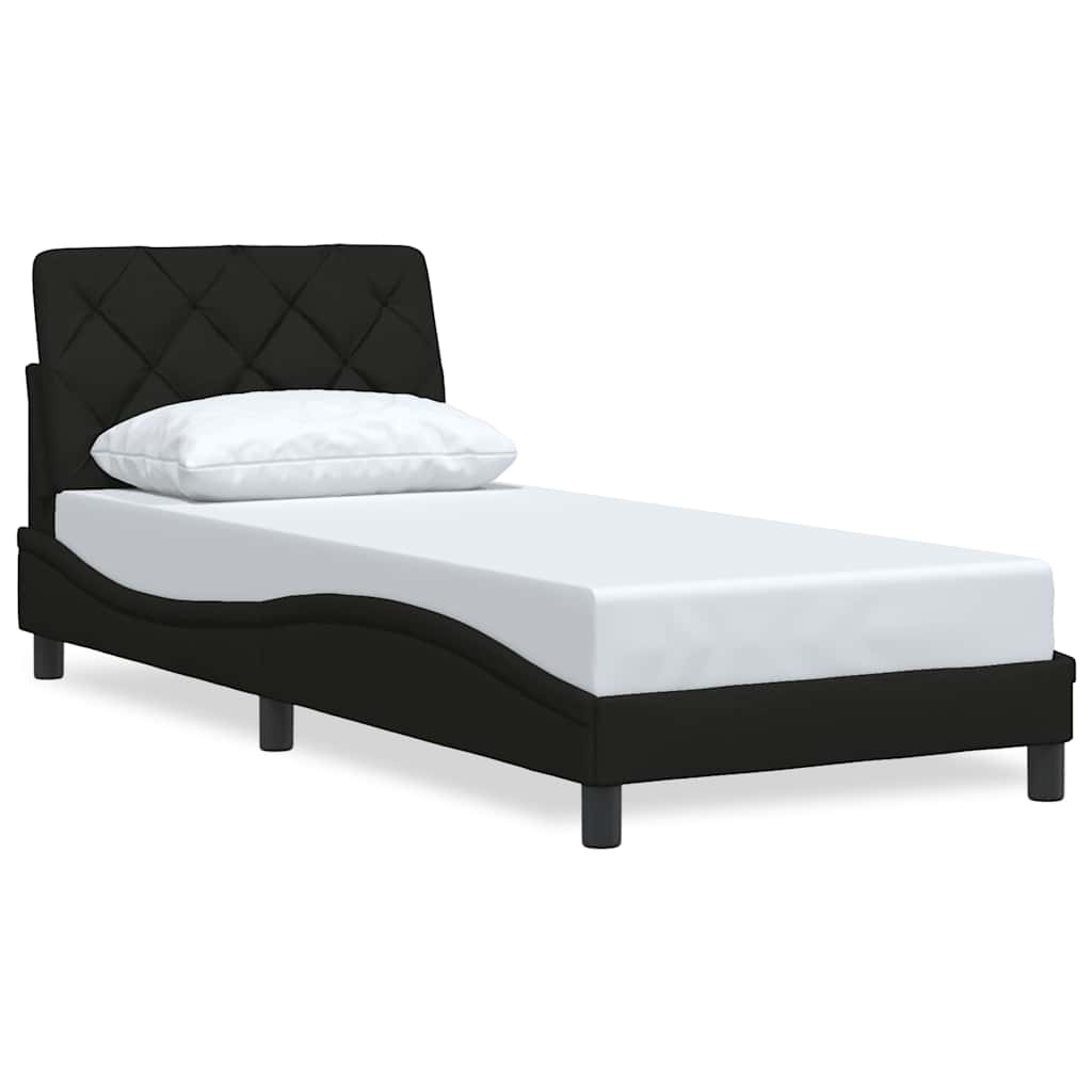 vidaXL Bedframe zonder matras 90x200 cm stof zwart, foto 3
