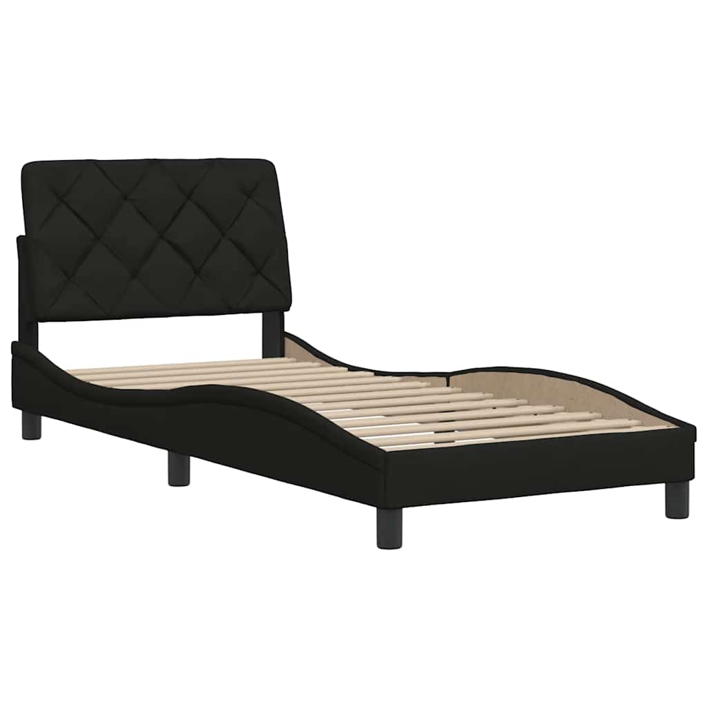 vidaXL Bedframe zonder matras 90x200 cm stof zwart, foto 4