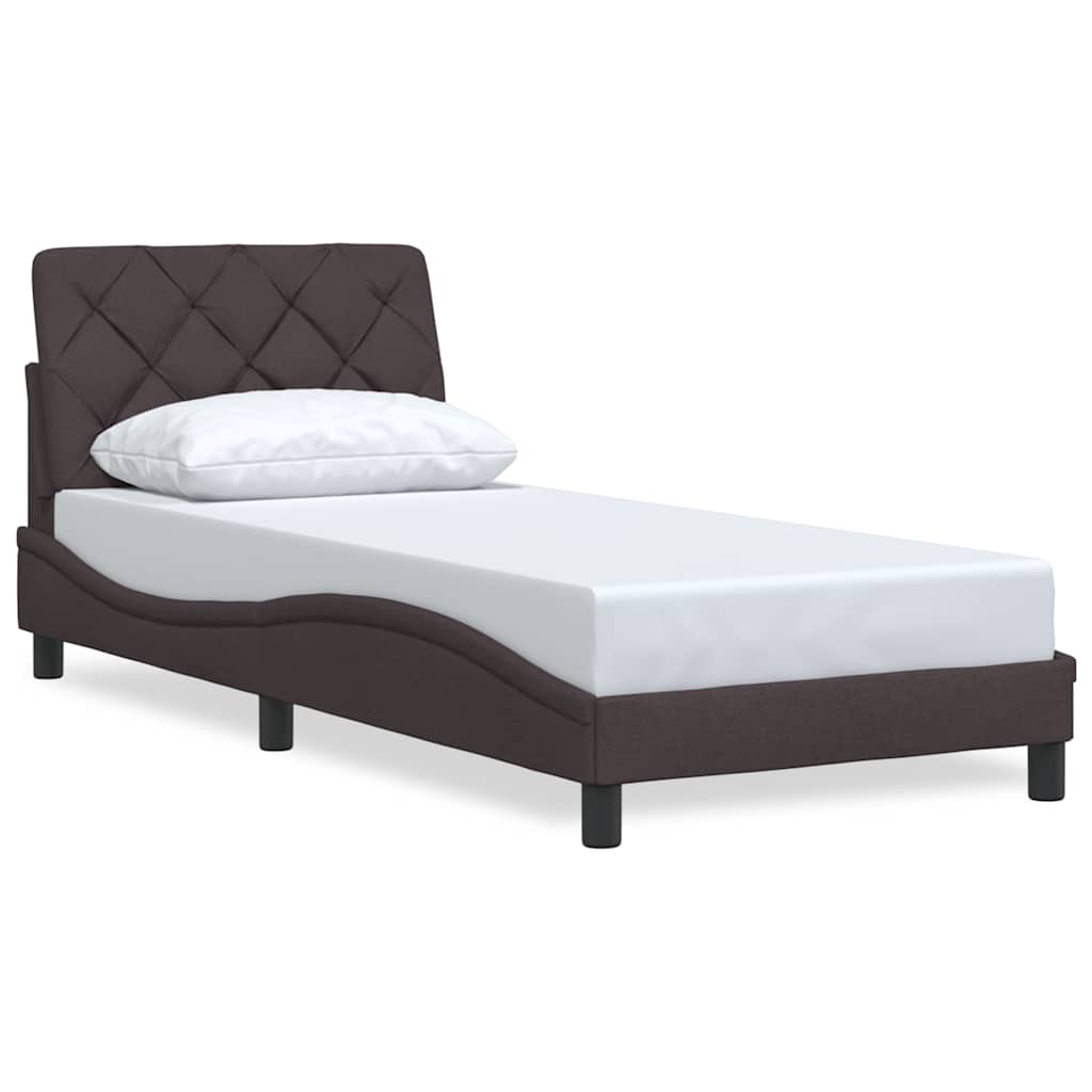 E-shop vidaXL Rám postele bez matraca tmavohnedá 90x200 cm látka