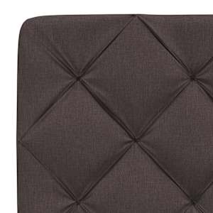 Rám postele bez matrace tmavě hnědá 100 x 200 cm textil - obrázek 11
