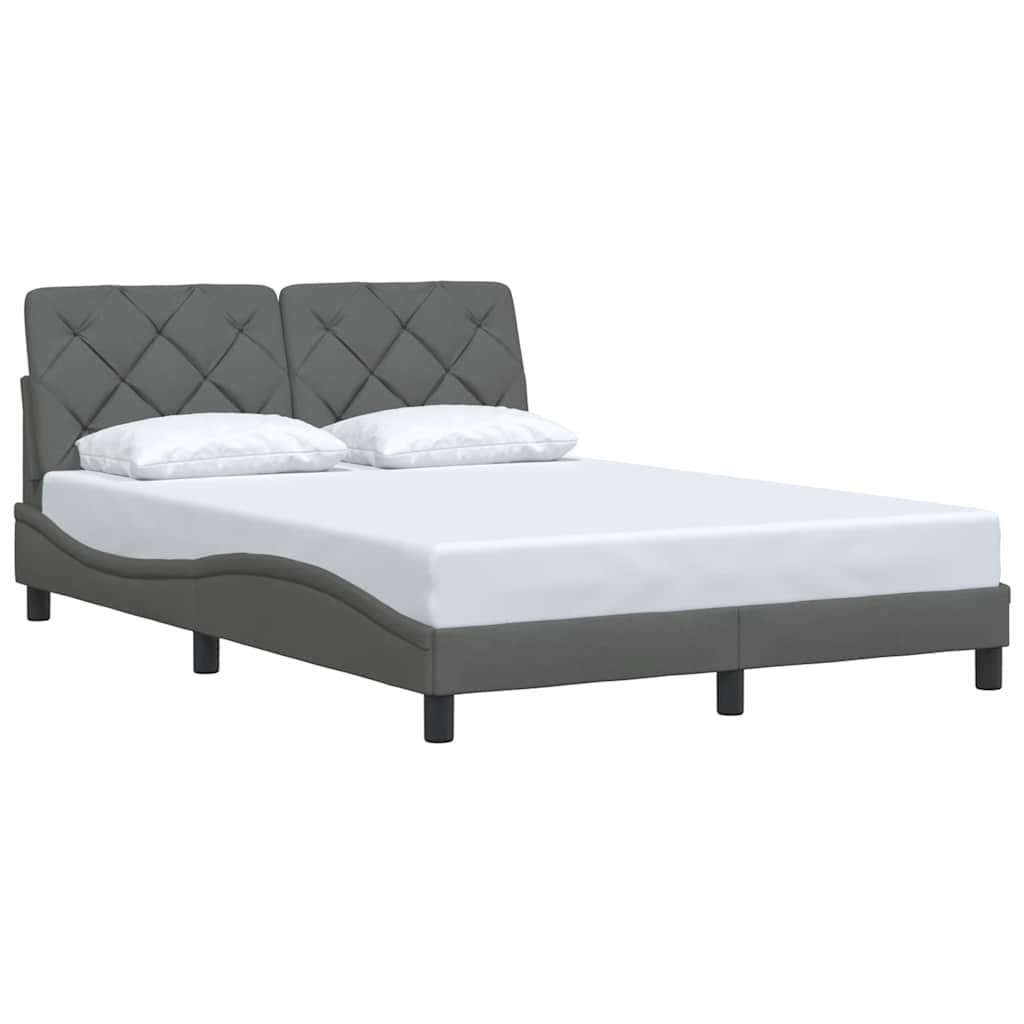 vidaXL Bedframe zonder matras 120x200 cm stof donkergrijs grijs, foto 3