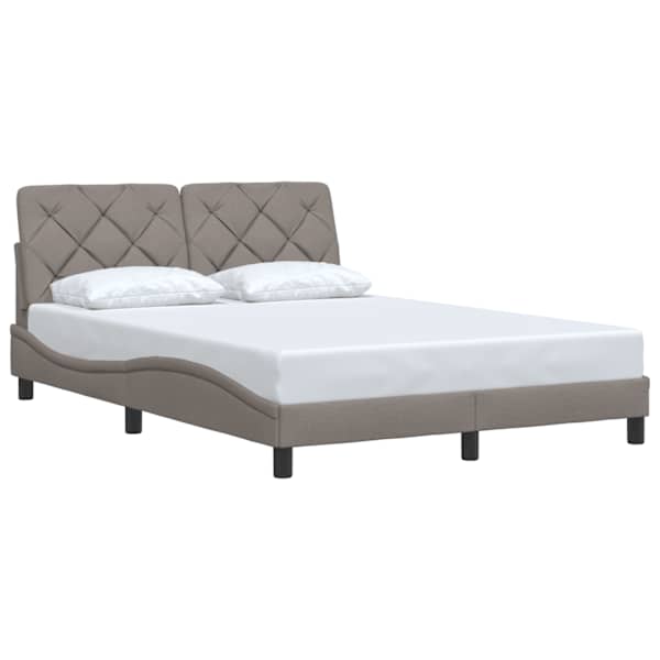 vidaXL Voodiraam ilma Madratsita Taupe 120x200 cm kangas