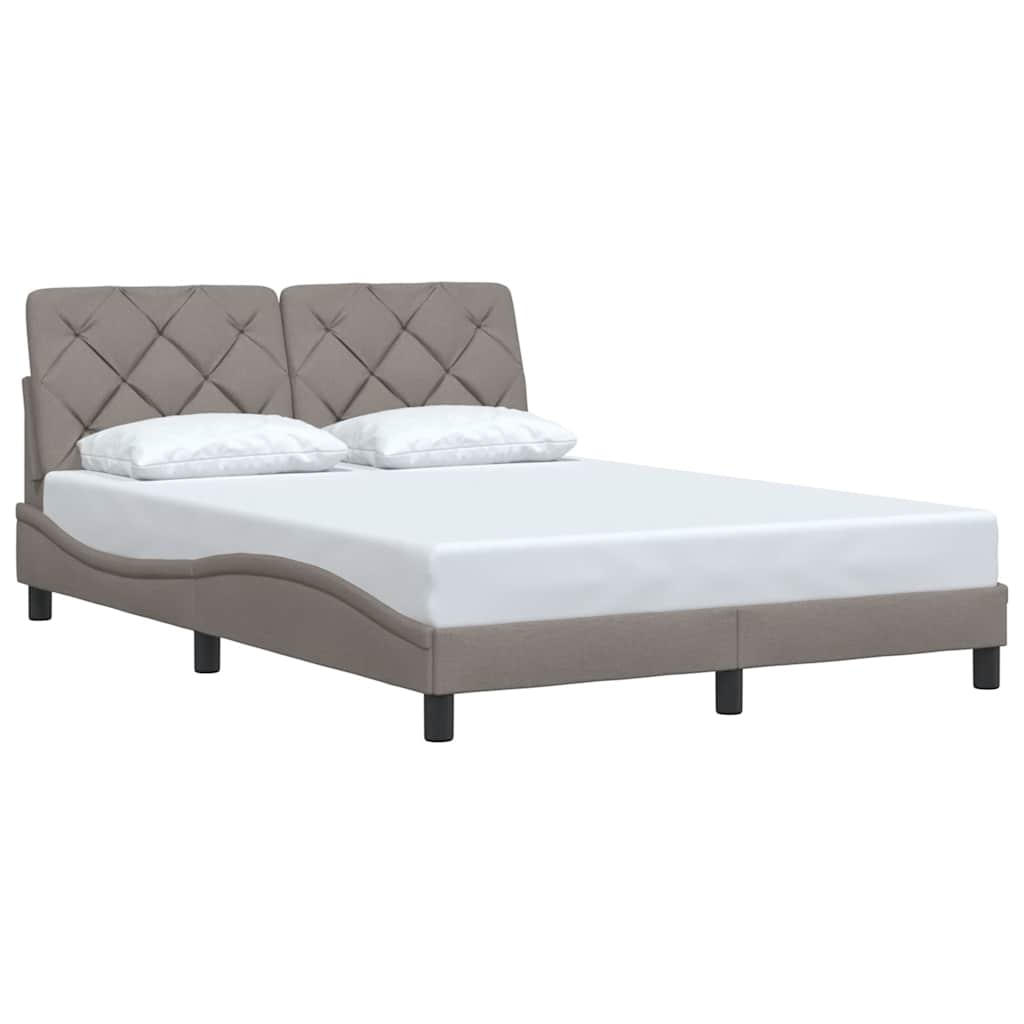 Thumbnail - vidaXL Bettgestell ohne Matratze Taupe 120x200 cm Stoff