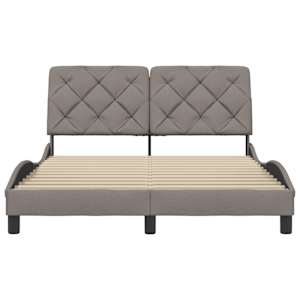 Rám postele bez matrace taupe 120 x 200 cm textil - obrázek 5
