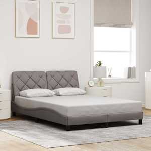 Rám postele bez matrace taupe 120 x 200 cm textil - obrázek 1