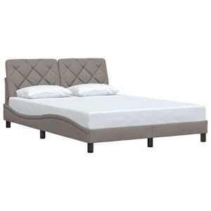 Rám postele bez matrace taupe 140 x 190 cm textil - obrázek 2