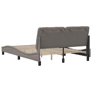 Rám postele bez matrace taupe 140 x 190 cm textil - obrázek 9