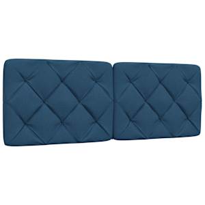 Rám postele bez matrace modrý 140 x 190 cm textil - obrázek 7