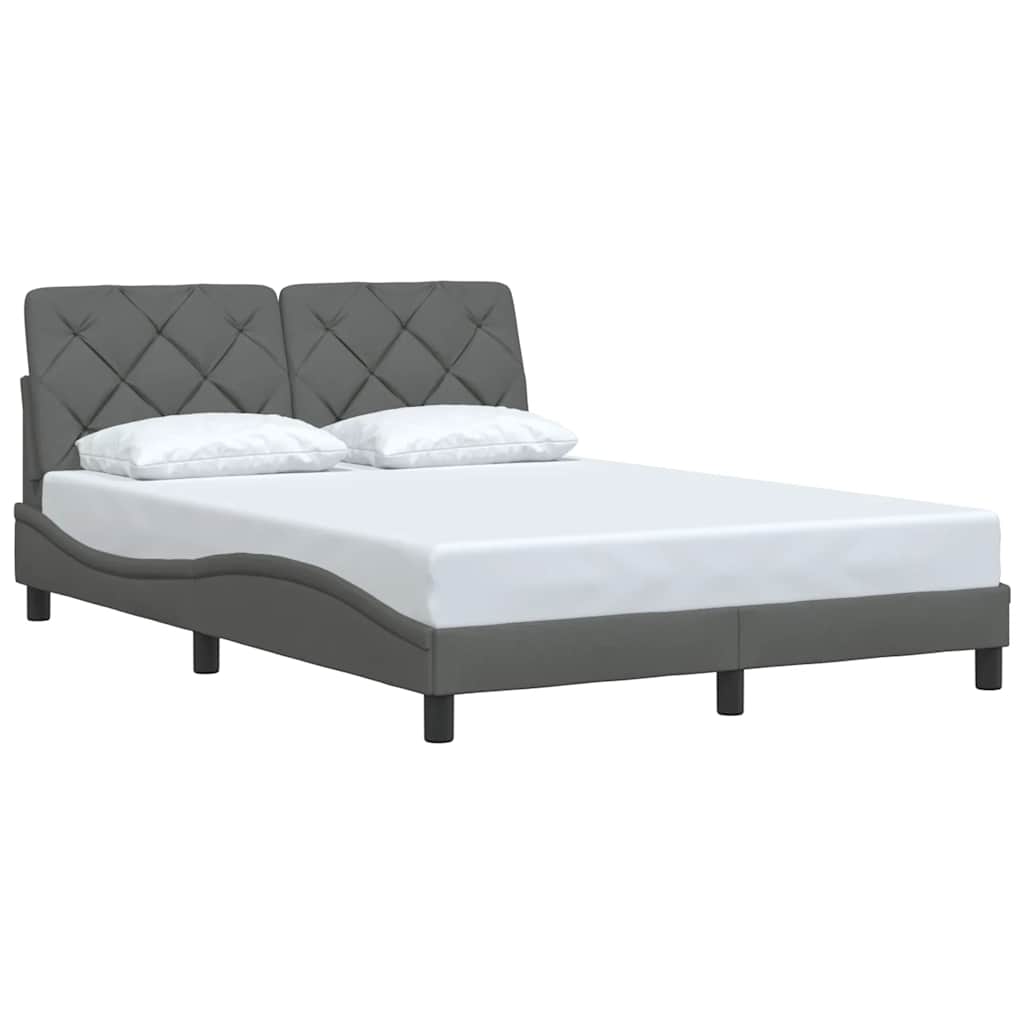 E-shop vidaXL Rám postele bez matraca tmavosivá 140x200 cm látka