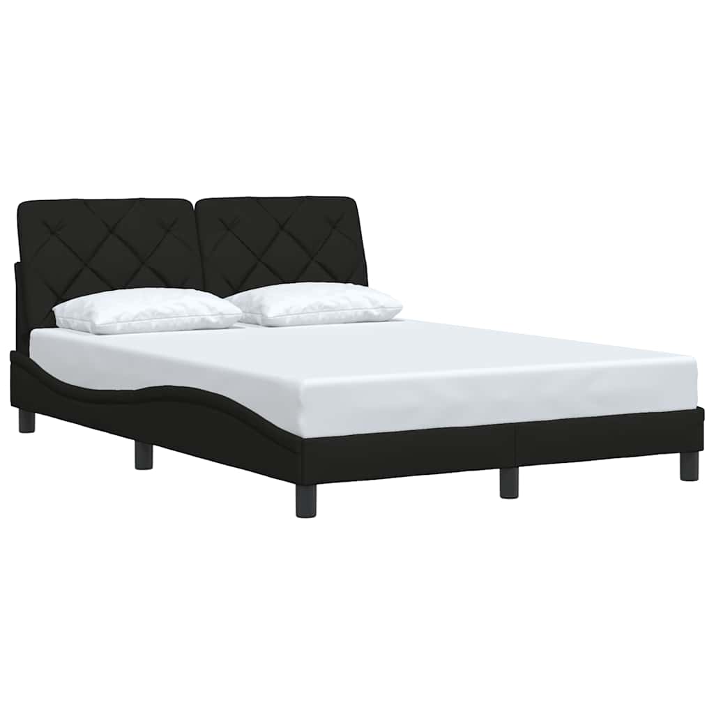 vidaXL Bedframe zonder matras stof zwart 140x200 cm, foto 3