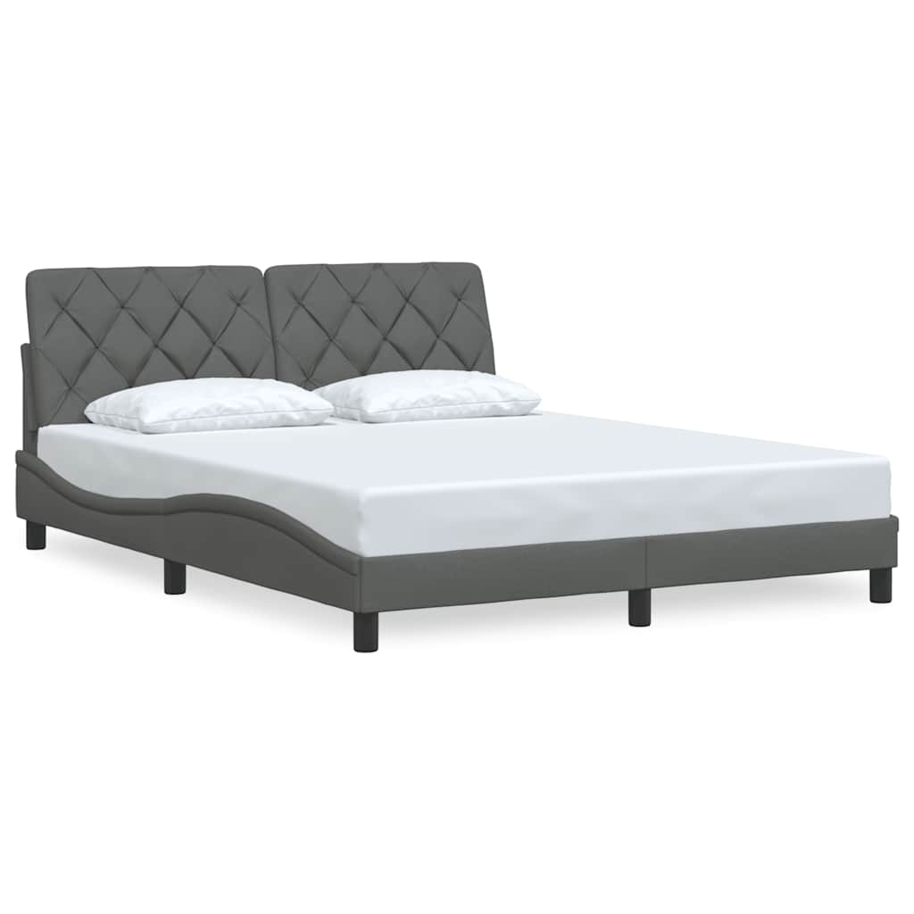 E-shop vidaXL Rám postele bez matraca tmavosivá 160x200 cm látka