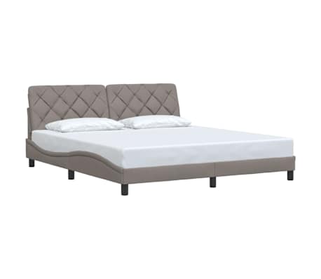 vidaXL Cadre de lit sans matelas taupe 180x200 cm tissu