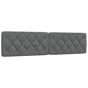 Rám postele bez matrace tmavě šedý 200 x 200 cm textil - obrázek 7