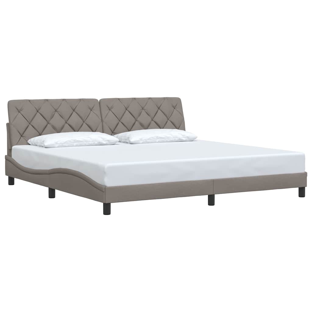 vidaXL Bedframe zonder matras stof taupe 200x200 cm, foto 2
