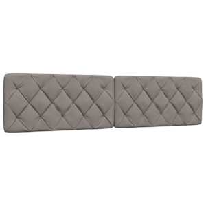 Rám postele bez matrace taupe 200 x 200 cm textil - obrázek 6