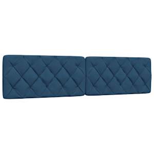 Rám postele bez matrace modrý 200 x 200 cm textil - obrázek 6