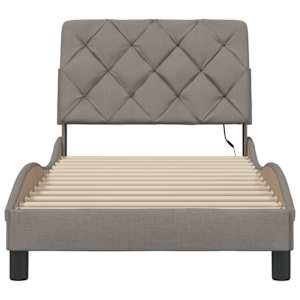 Rám postele s LED bez matrace Taupe 80x200 cm Látka - obrázek 6