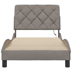 Rám postele s LED bez matrace Taupe 90x200 cm Látka - obrázek 5