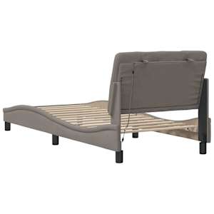 Rám postele s LED bez matrace Taupe 90x200 cm Látka - obrázek 10